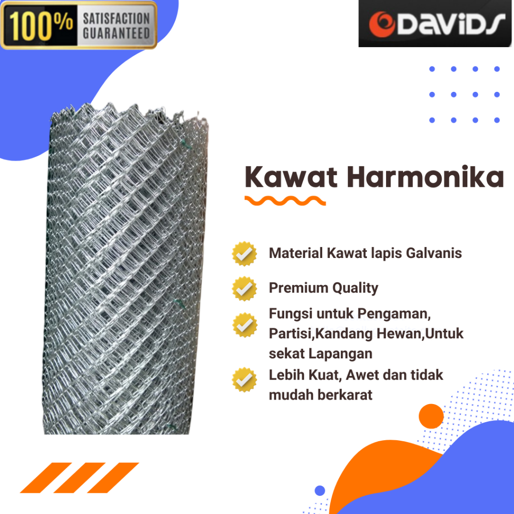 Kawat Pagar Harmonika Lapangan Galvanis Tebal