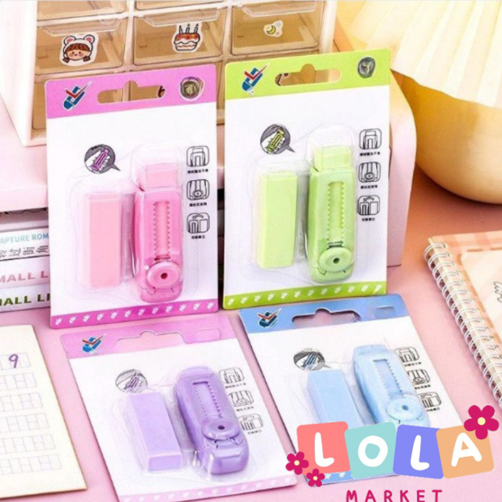 

Sliding Eraser/Penghapus Dorong/Penghapus Warna Macaron Lucu Menghapus Dengan Bersih Tanpa Serpihan