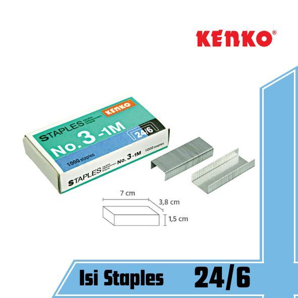 

(PCS) ISI STAPLES KENKO 24/6 (NO.3) / KENKO NO.3 / ISI STAPLES KENKO