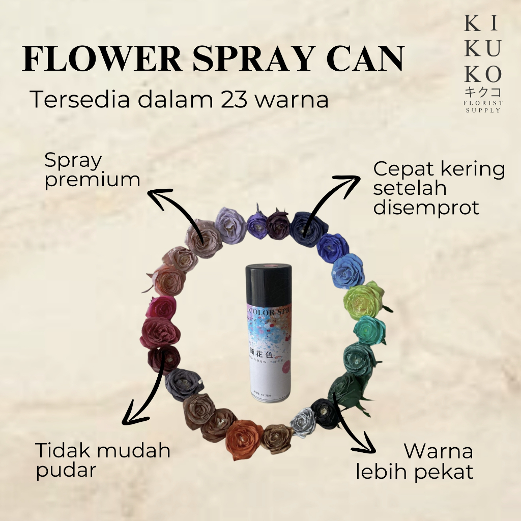 

Spray Can Color Flower - Floral Bunga Cat Pilox Full Pewarna