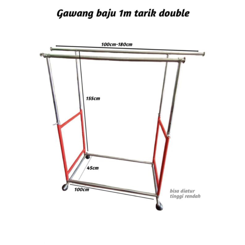 Gawang / gantungan baju Double 2 sisi