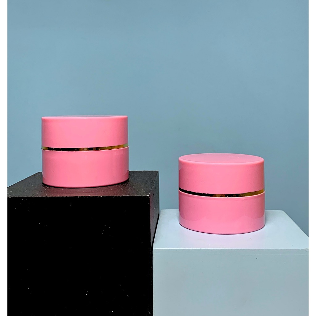 Pot cream ps 10gr pink list gold / Pot ps 10gr pink