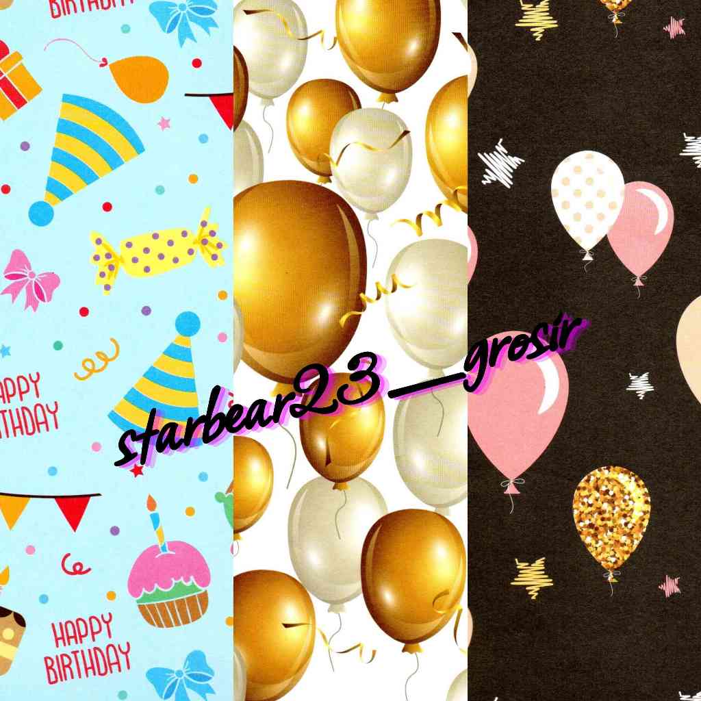 

Kertas kado Jumbo Bday Party Series Sansanwawa