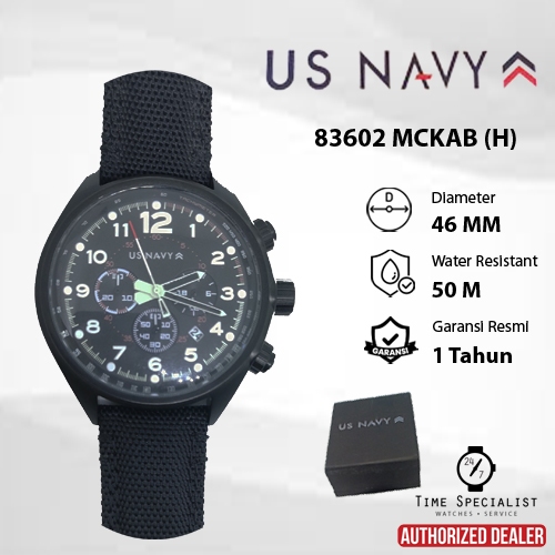 Jam Tangan US NAVY 83602 MKAB (H) Analog Original Garansi Resmi 1 tahun