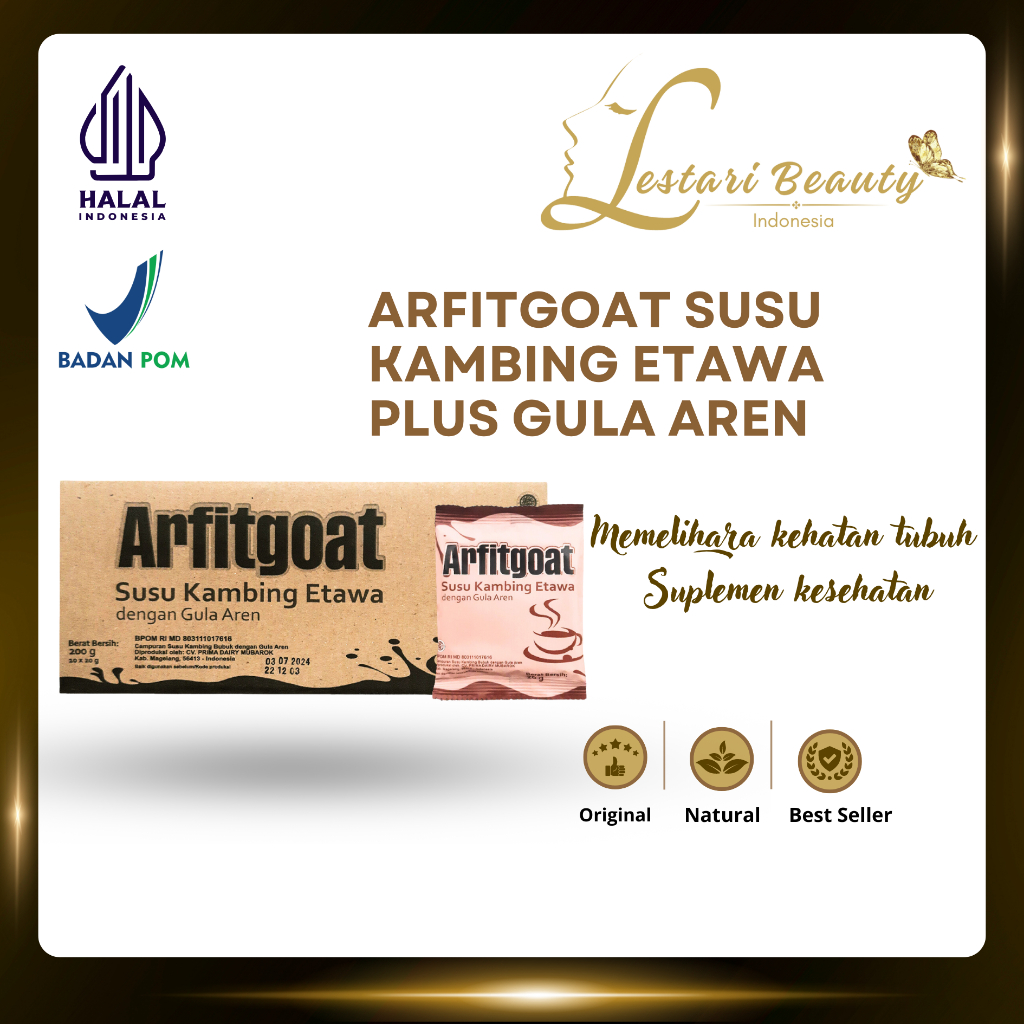 

Susu Kambing Etawa Platinum ARFITGOAT Arfit Goat Bubuk Dengan Gula Aren Asli Rendah Kalori Halal Original Bpom