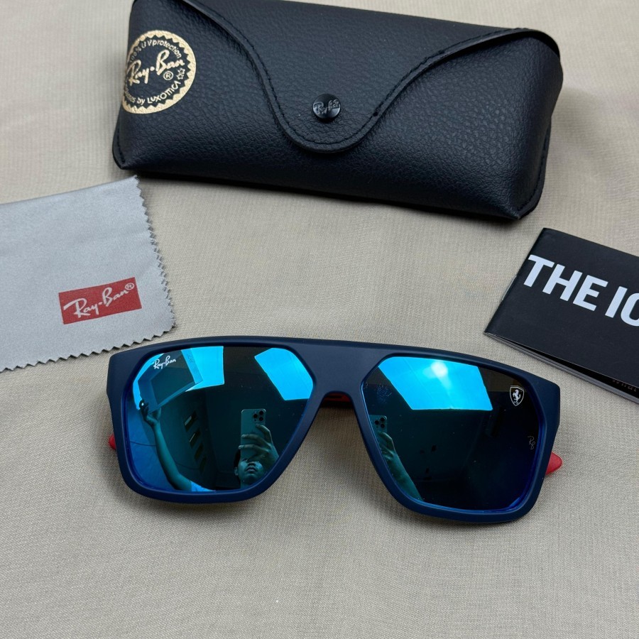 Kacamata Rayban RB 4309M Scuderia Ferrari Collection Blue Doff Size 59 Second Original