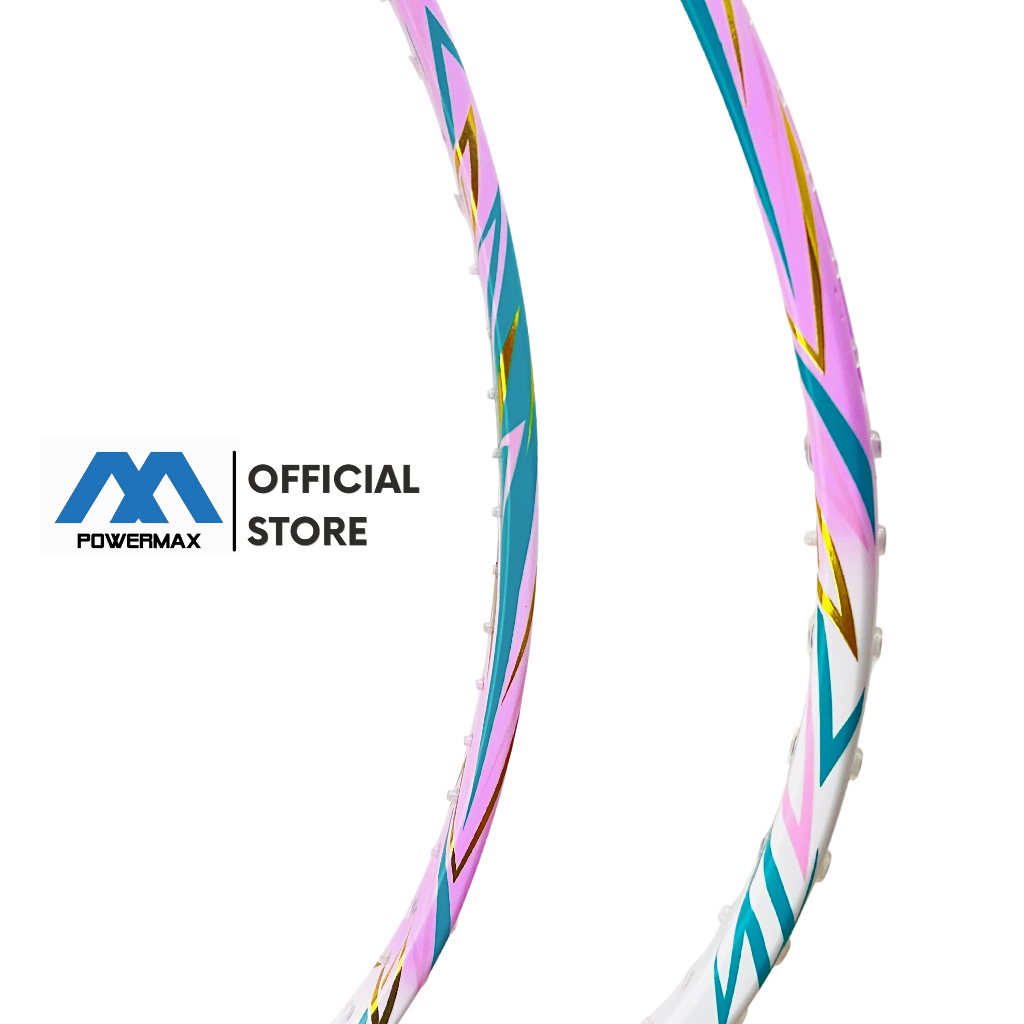 promo terbaru powermax raket badminton air booster 100 ringan 7u 30 lbs frame bulutangkis wanita