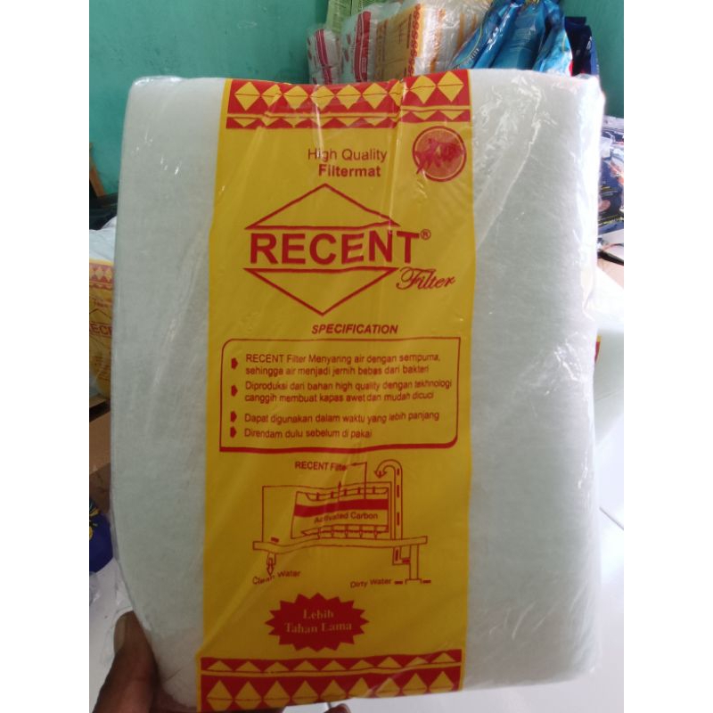 KAPAS BUSA RECENT MEDIA FILTER AQUARIUM HITECH 50X30 tebal 40 MM