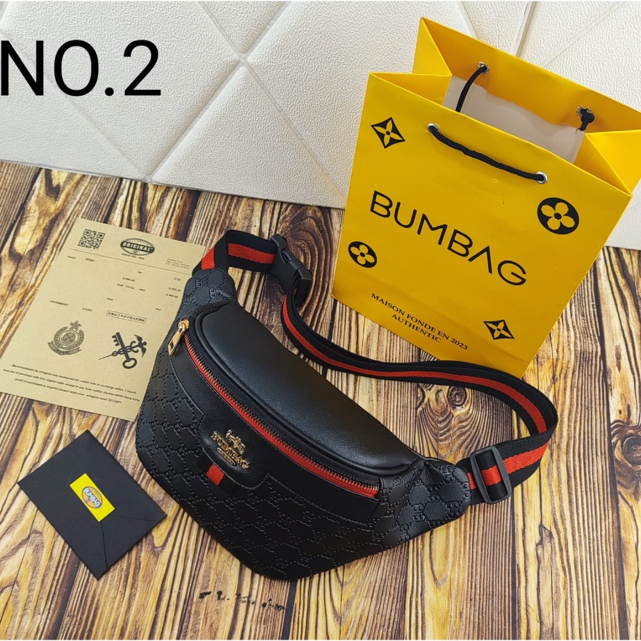 HJ6  Arival BUMBAG Tas Pinggang Tas Dada FREE PAPERBAG Diagonal Wanita Kapasitas Tali dapat Disesuai