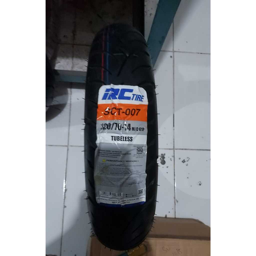 BAN LUAR Tubeless 120/70 RING 14 SCT-007 IRC