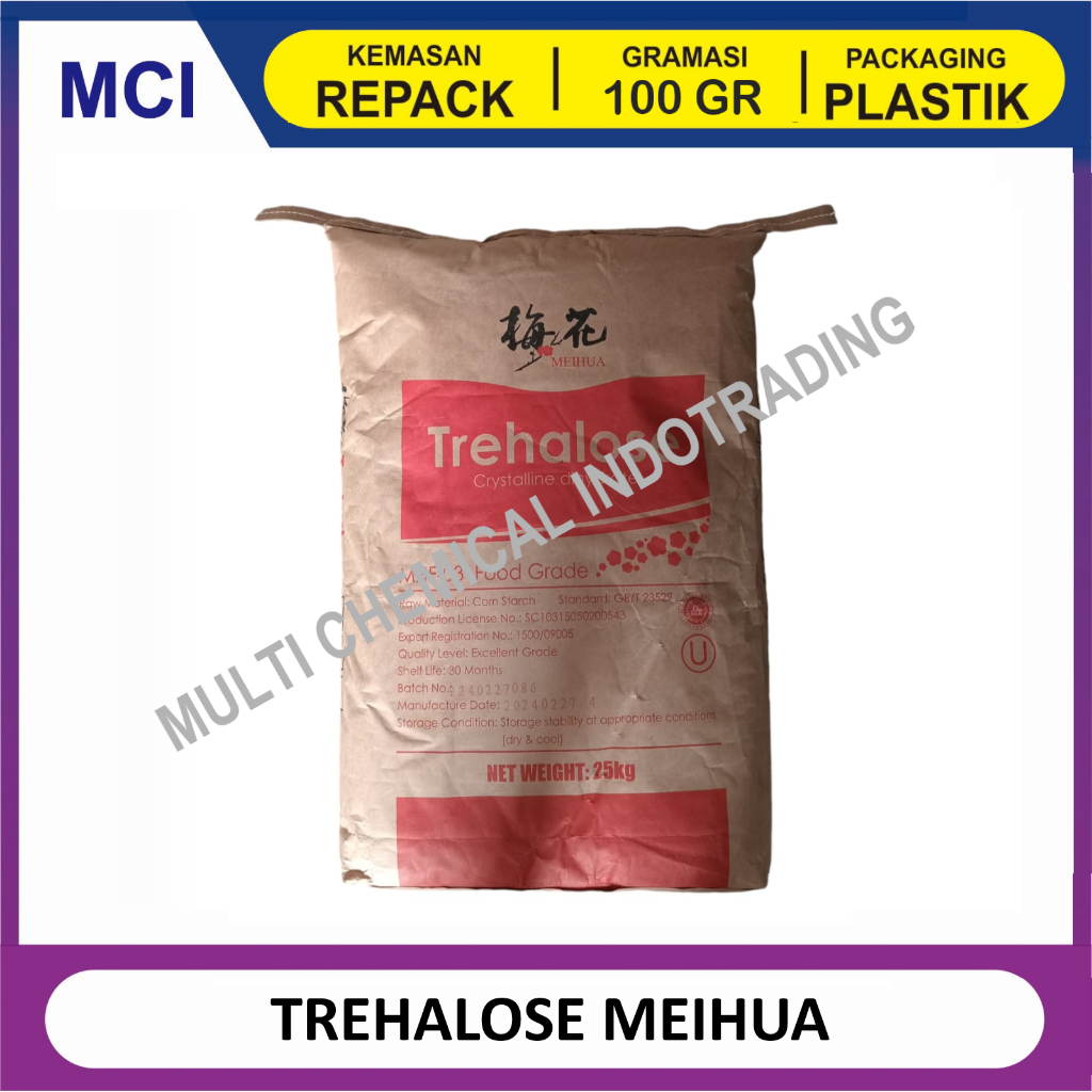 

TREHALOSE MEIHUA PEMANIS ALAMI MAKANAN / PEMANIS FOOD GRADE TREHALOSE - 100 GR