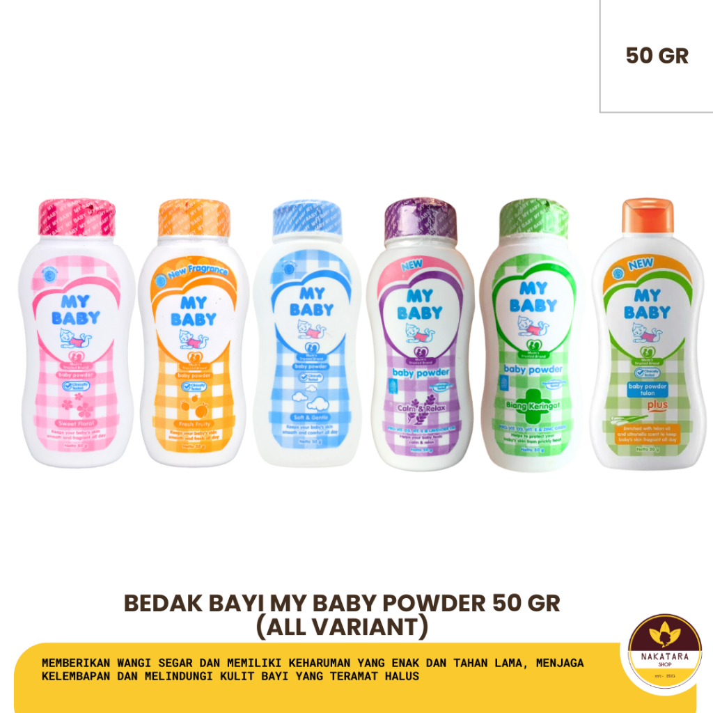 My Baby Powder Bedak Bayi Kemasan 50 Gram (KECIL)