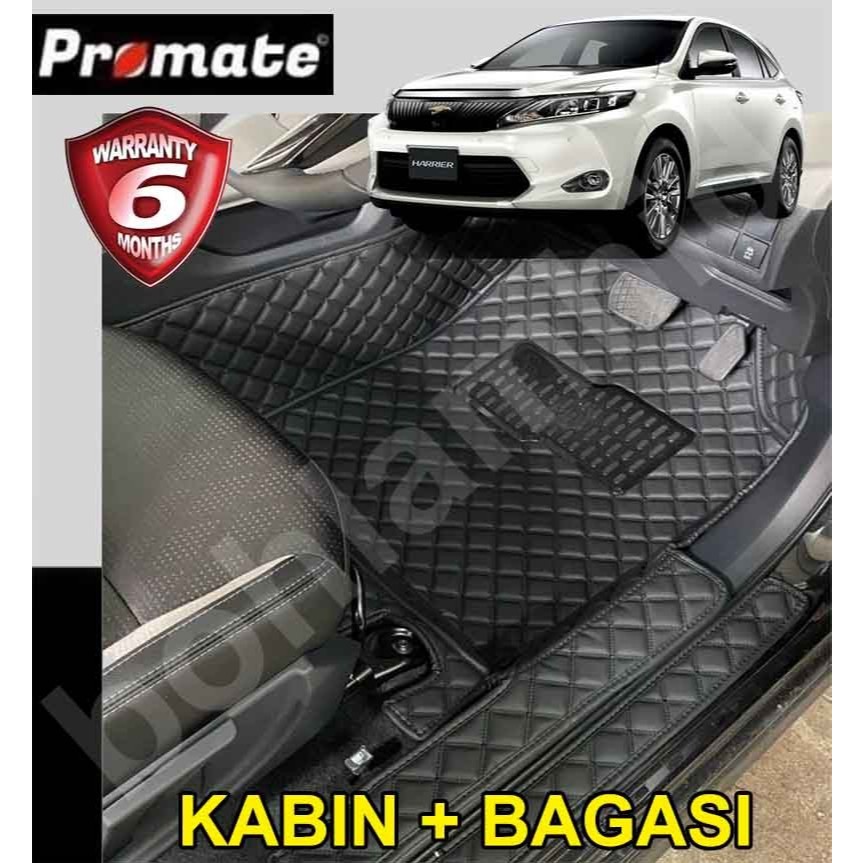 Karpet Mobil HARRIER 2015-2022 PROMATE 7D Custom Luxury 2brs+bagasi