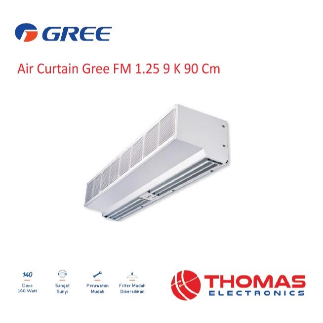 Air Curtain Gree FM 1.25 9K 90 Cm White Tirai Udara Garansi Resmi