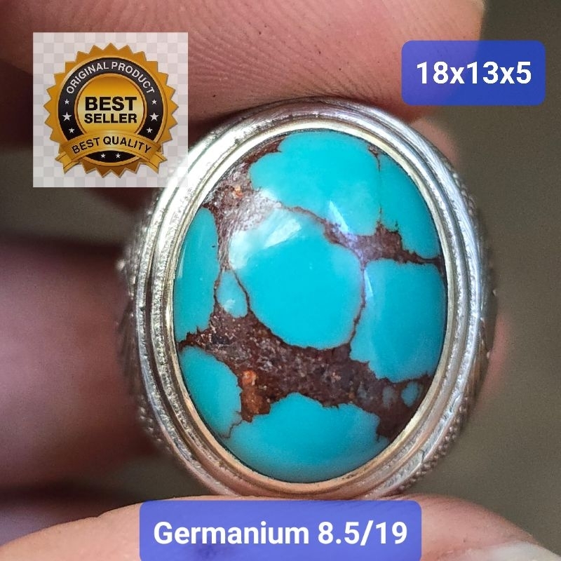 CINCIN PIRUS MESIR HIJAU TUA CEPLOK KURA KERAMIK SOLID SERAT MANTAB