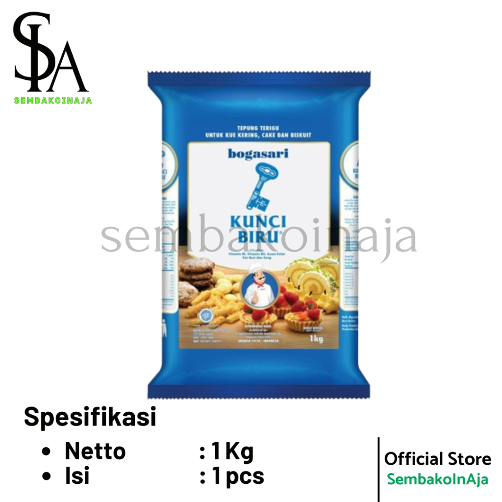 

[ KUNCI BIRU ] Tepung Terigu Premium 1 Kg