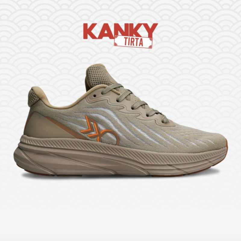 Kanky x Tirta Story Michi Sepatu Running - Khaki/Coffe Ukuran 40