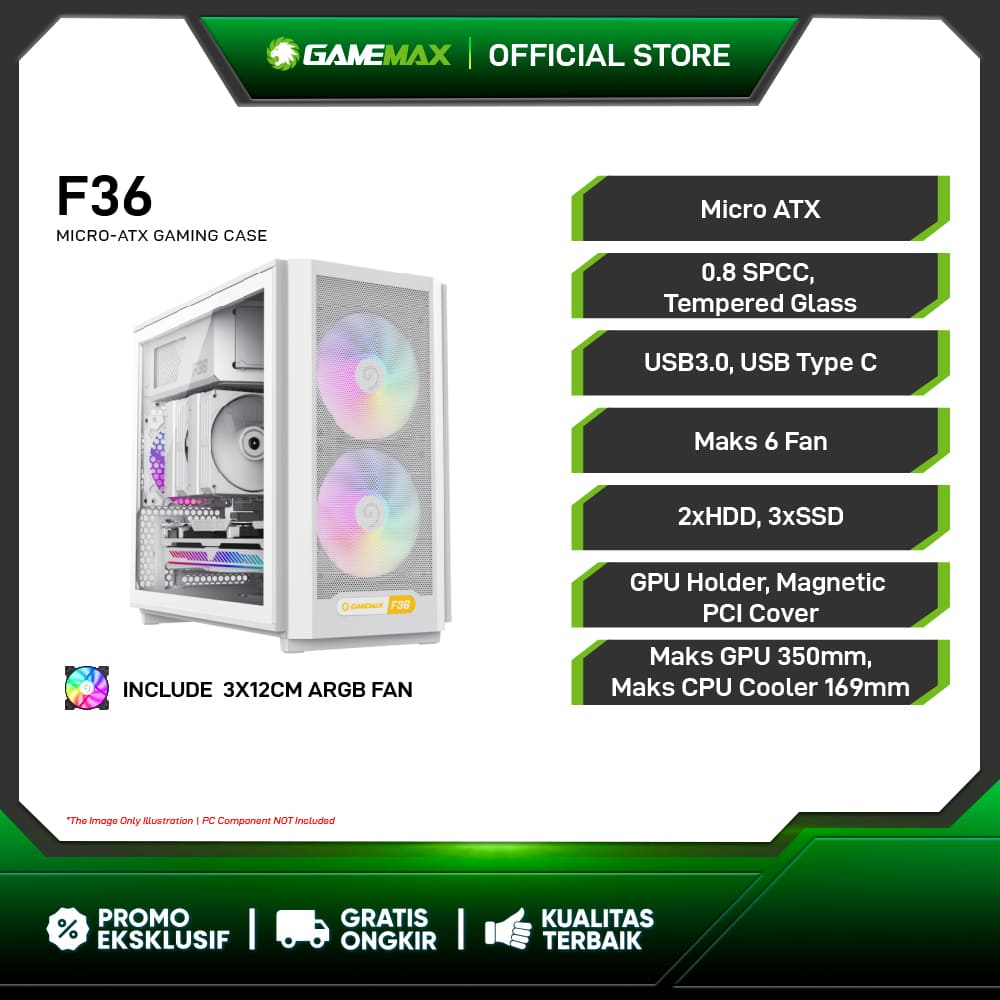 Casing PC Gamemax F36 - White