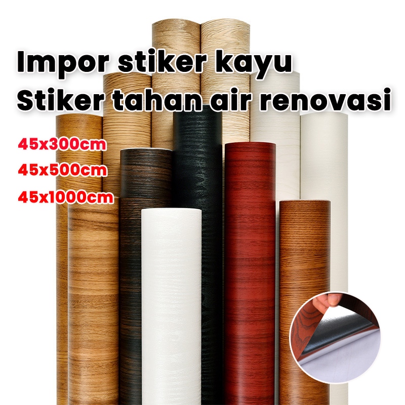 COD wallpaper lemari stiker motif kayu furniture stiker dinding motif kayu stiker pvc motif kayu