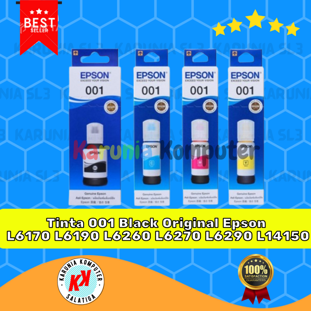 Tinta EPSON 001 PRINTER L4150 L6160 L6170 L6190 ORIGINAL