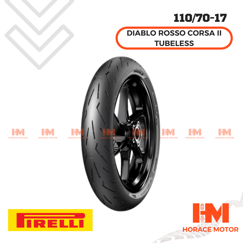 [HRC] Pirelli Diablo Rosso Corsa II Ban Motor 110/70 ring 17 100/70-17 Tubeless Tubles
