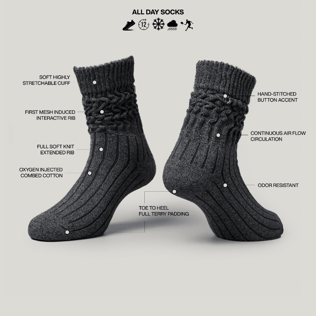 VOTED SOCKS KAOS KAKI FASHION YUTORI - BLACK