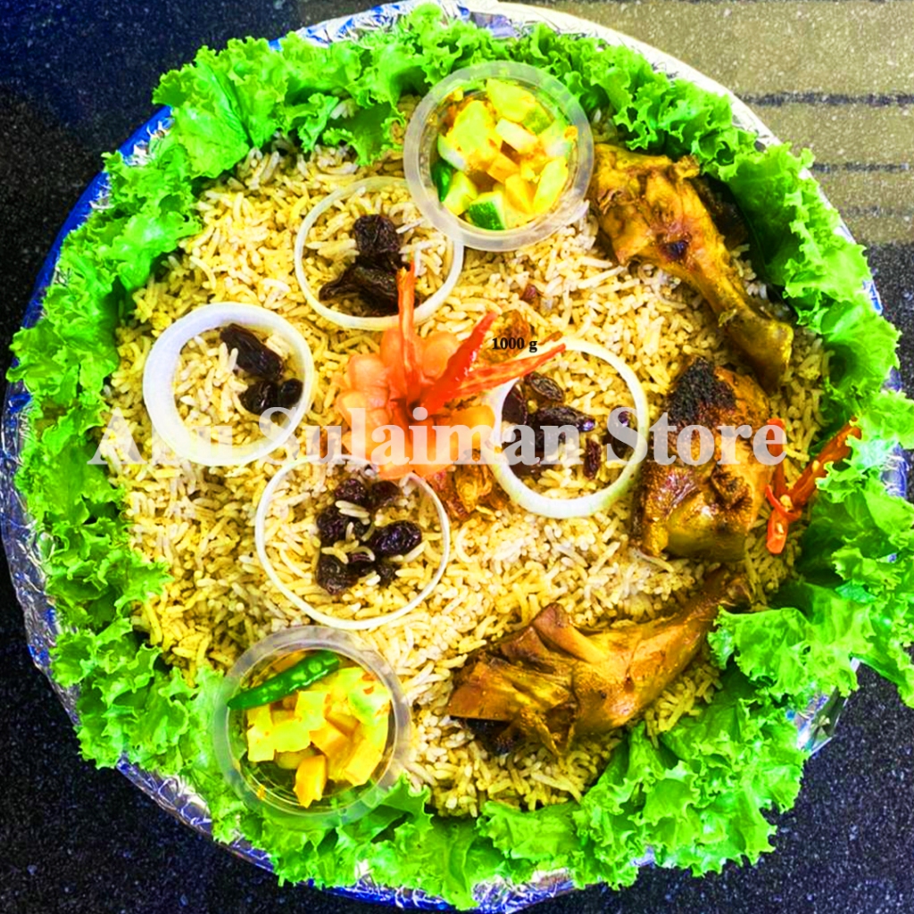 

HG BSALE! PAKET BERAS BASMATI 1 KG & BUMBU BERYANI KEBULI KABSAH MANDHI BUKHORI ABU SULAIMAN