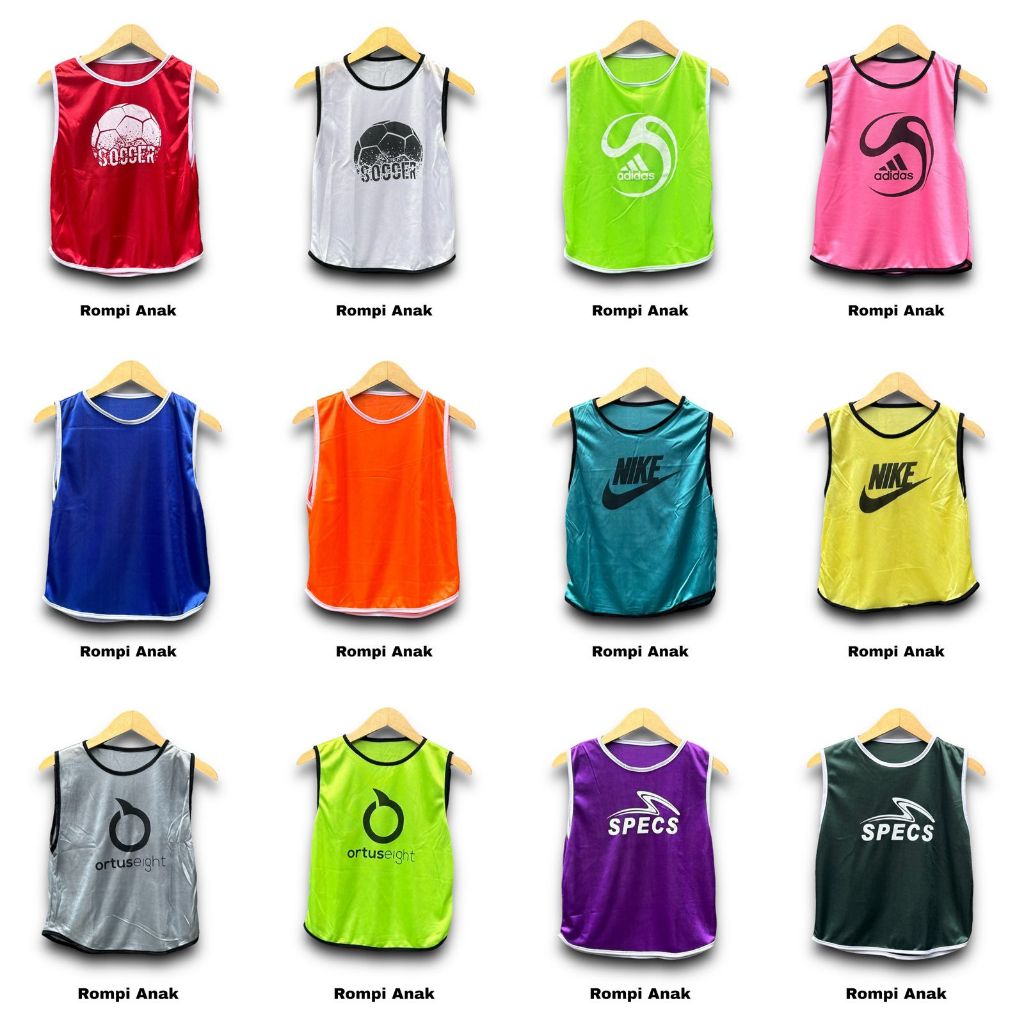 Rompi Olahraga Sepakbola Anak Murah COD Rompi Sport Latihan Futsal Anak SD Rompi Atasa Bola Futsal J