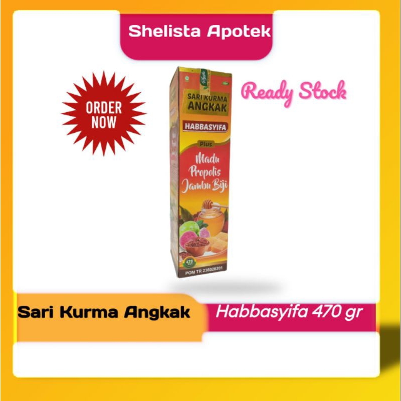 

Sari Kurma Angkak Habbasyifa plus Madu Propolis Jambu biji botol 470 gram