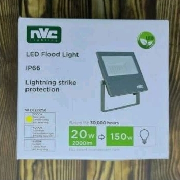 Floodlight LED/ Lampu Sorot 20 Watt Warna Warm White NVC