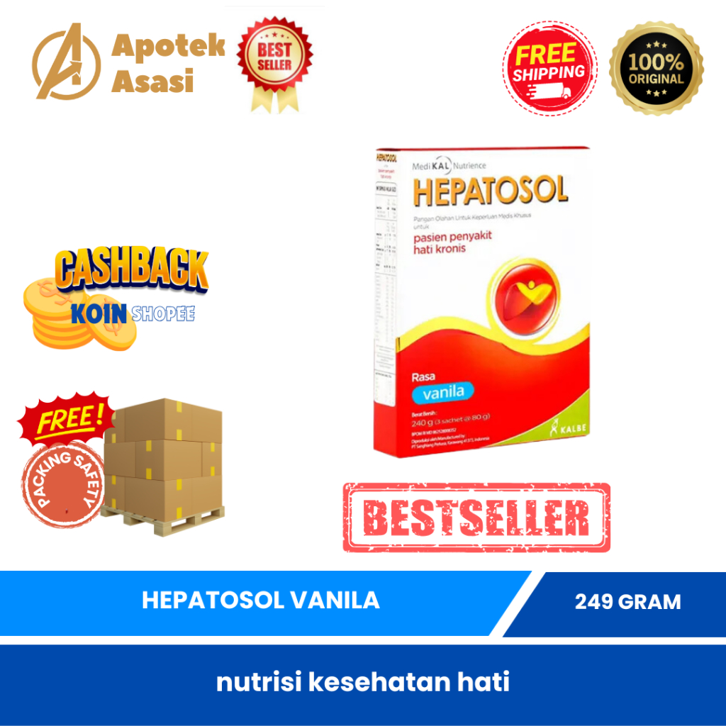 

HEPATOSOL Vanila 240 gram - Nutrisi Kesehatan Hati