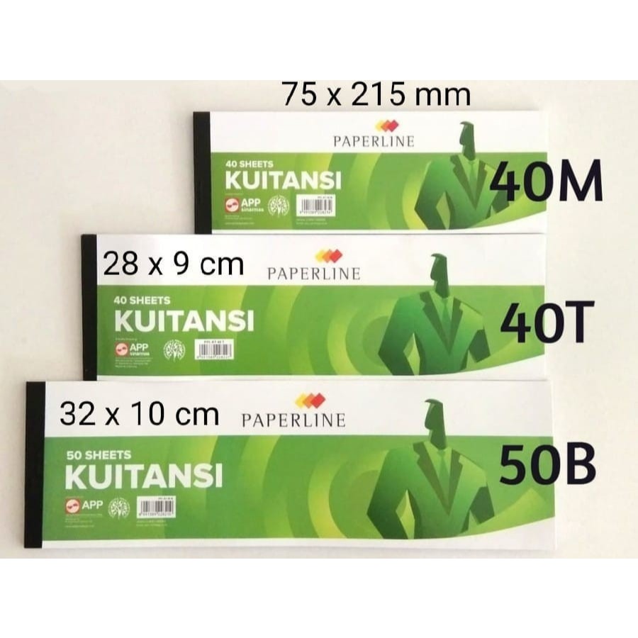 

BUKU KUITANSI PAPERLINE / BUKU KWITANSI KECIL / SEDANG / BESAR