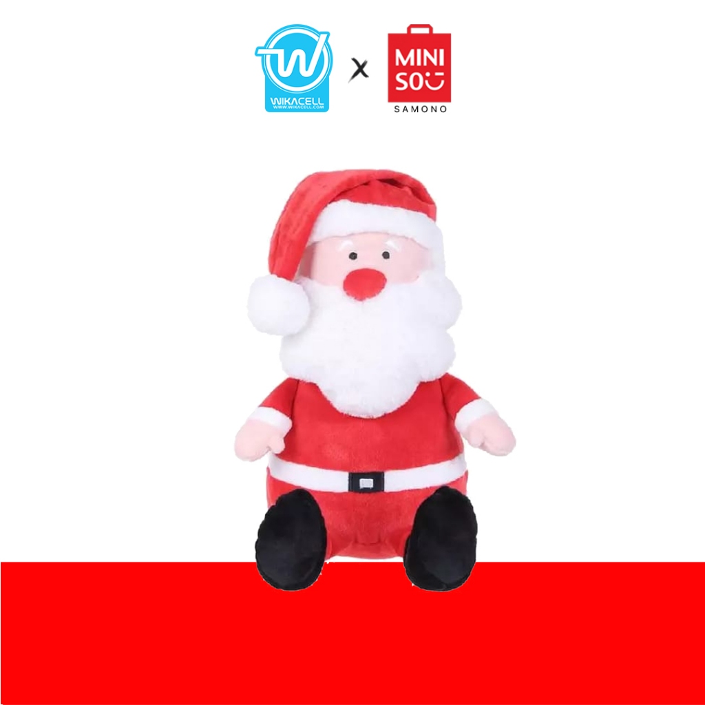 Miniso Pillow Christmas Santa Plush/Miniso Bantal Natal Santa Mewah