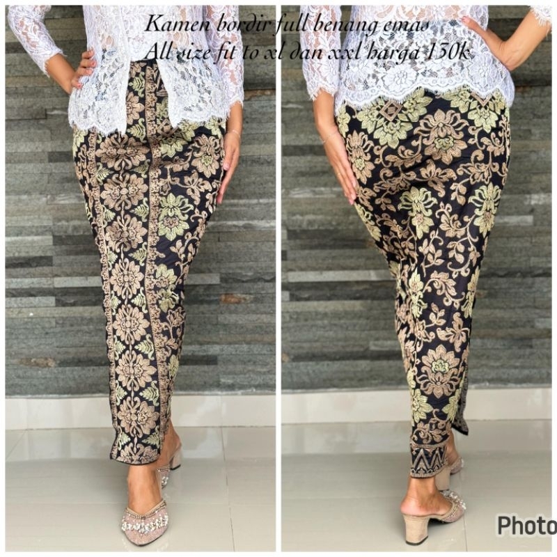 KAMEN BORDIR SPAN BENANG EMAS