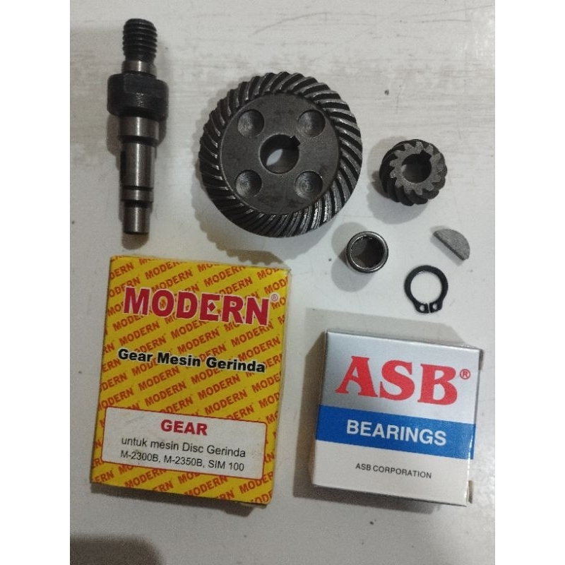 sepaket sparepart kepala gerinda modern m2300b/sim 100b