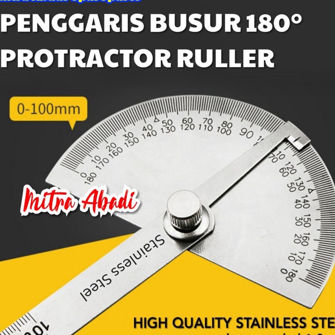 

TOP Penggaris Busur 18 Stainless Steel Protractor Angle Ruler