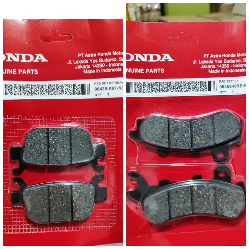 PAKET KAMPAS REM DEPAN BELAKANG PCX 150 PCX 160 NEW CBS NON ABS (K97+KRE) / KAMPAS REM DEPAN PCX 150