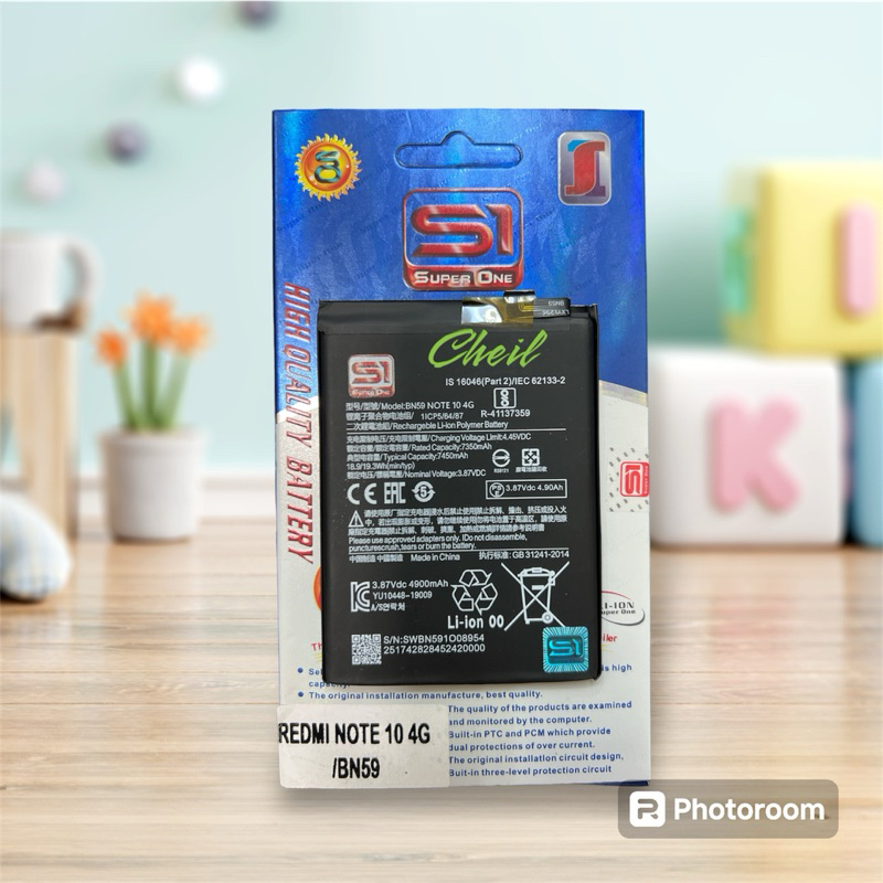 baterai BN-59 xiaomi redmi note 10 redmi note 10 4G note 10S baterai BN59 super one 2ic long lasting