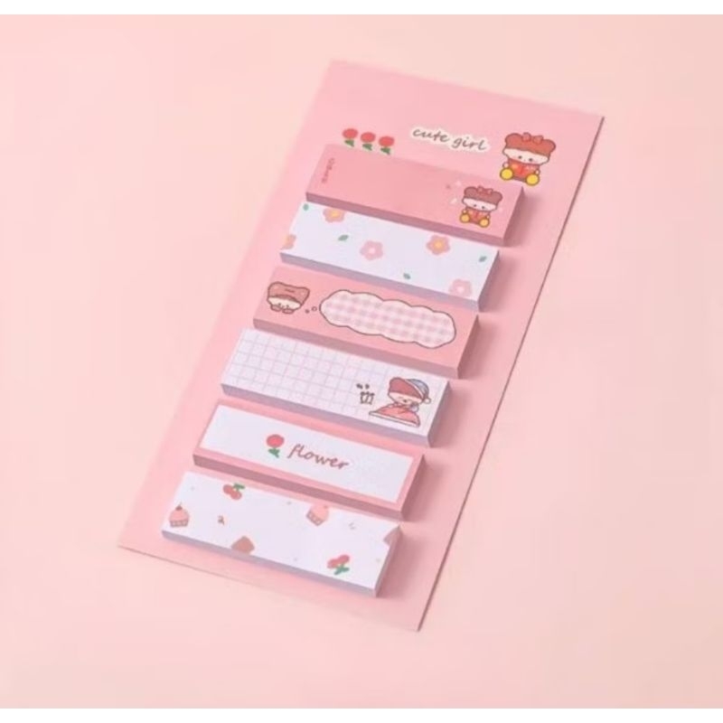

Sticky Notes Lucu 6IN1 Tempelan Kertas Catatan 120 Lembar Notes Kertas Tempel