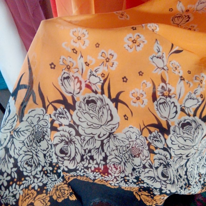 kain sifon motif // kain sifon meteran // kain ceruty