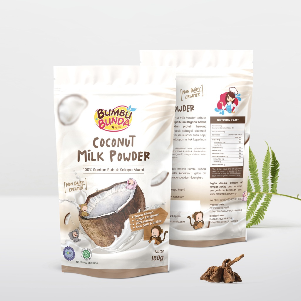 

Bumbu Bunda Elia Coconut Milk Powder / Santan MPASI / Santan Anak / BB Booster MPASI / Santan Organik / Lemak MPASI / Lemak Bayi /