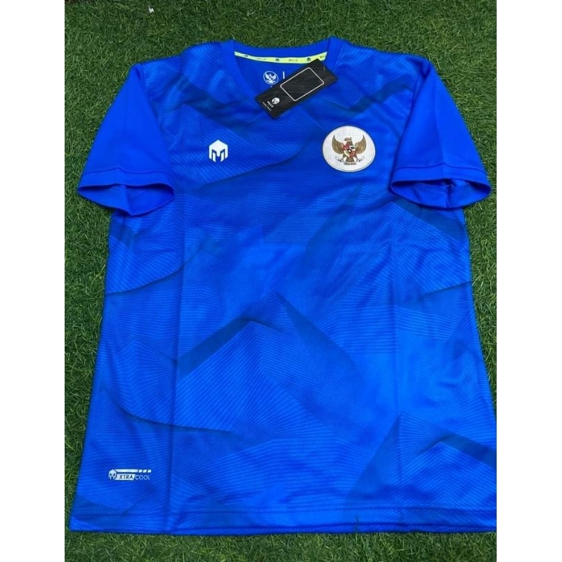 (MILLS) Timnas Indonesia Jersey - Training 2020 - Biru Original