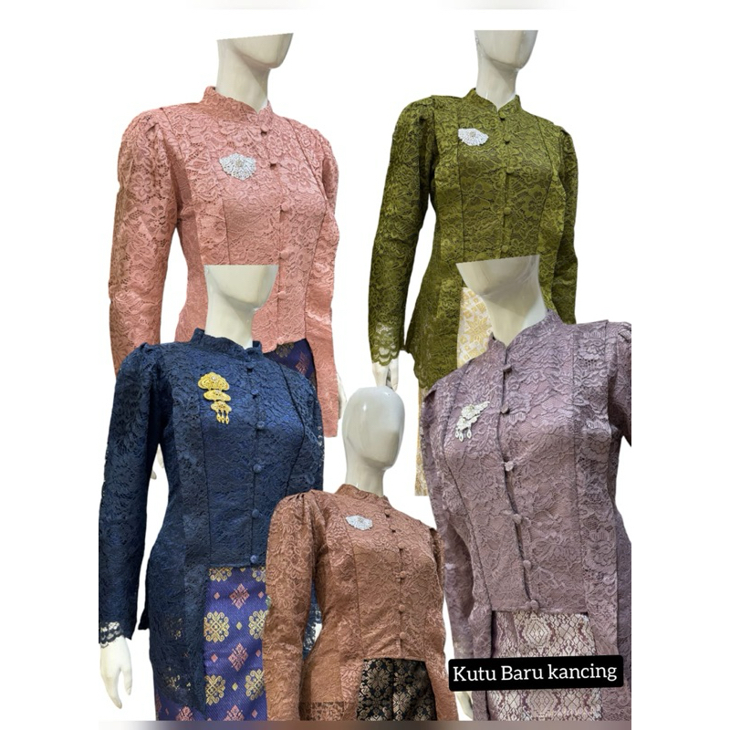 TERLARIS! KEBAYA KUTU BARU KUTUBARU KANCING KEBAYA KANCING DEPAN // KEBAYA LENGAN BALON KEBAYA