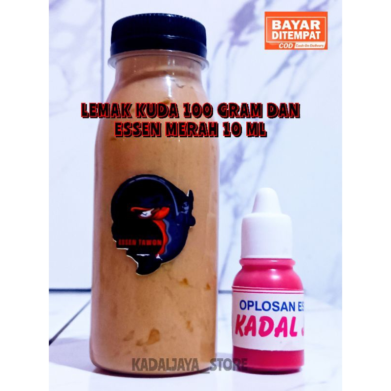 LEMAK KUDA 100 GRAM DAN ESSEN MERAH 10 ML UNTUK UMPAN LELE//ESSEN KADAL JAYA