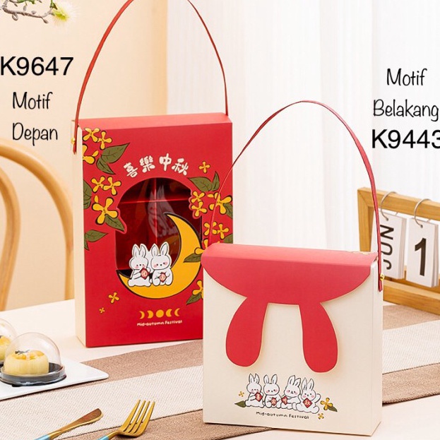 

LIMITED Kotak Mooncake sekat 4 K9443 6 K9647 dus Kue Bulan Box Packaging K94 K96