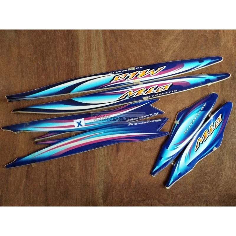 Striping stripe sticker list body bodi yamaha mio sporty biru 2007 ori original