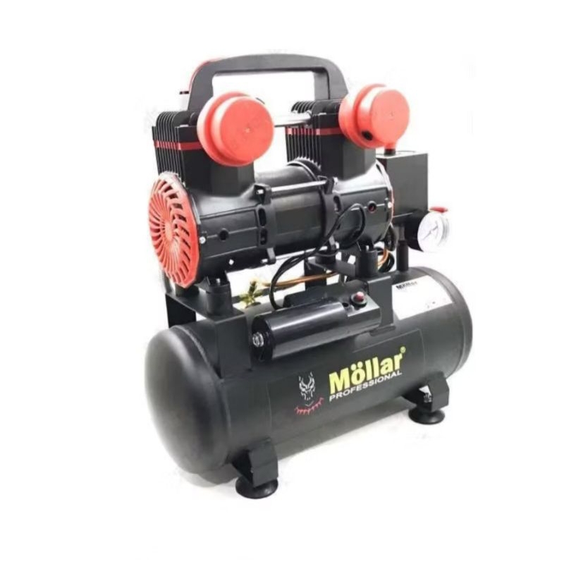 Mollar Kompresor 1HP 10liter Oilles Silent Black Panther - Mollar AC 1510BP - kompresor angin listri