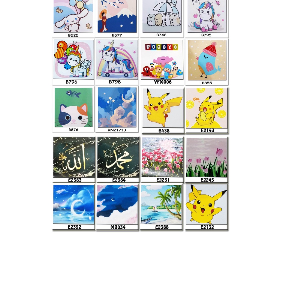 

LIMITED METH PAINTING BY NUMBERS 2X2 PONY CINNAMOROLL SUMIKKO GURASI PIKACHU KALIGRAFI VIEW CUTE LUCU PAINT MEWARNAI PEMANDANGAN