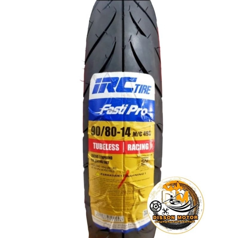 IRC Fasti Pro 90/80-14 / 100/80-14 Bonus Pentil Ban Soft Compound  / Ban Balap IRC