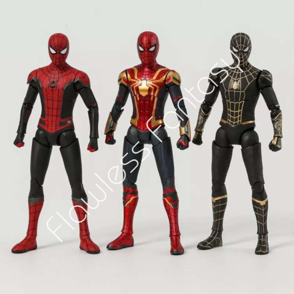 ZD Toys No Way Home Spiderman Integrated Upgraded Black And Gold Suit Original Action Figure